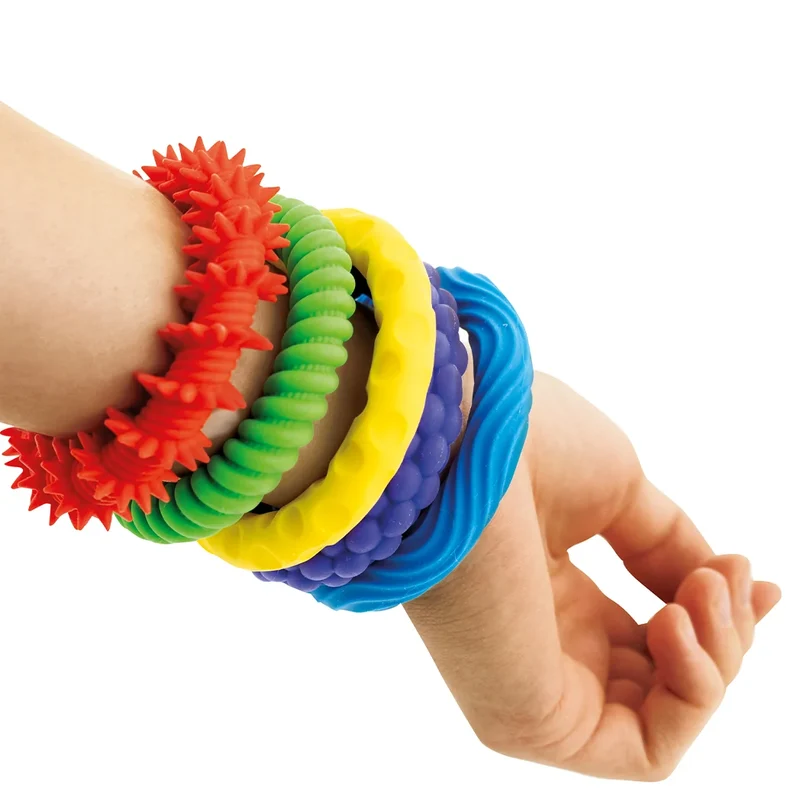 Taktile Armbänder – 5er‑Set – Fühlen, Fokussieren & Beschäftigen