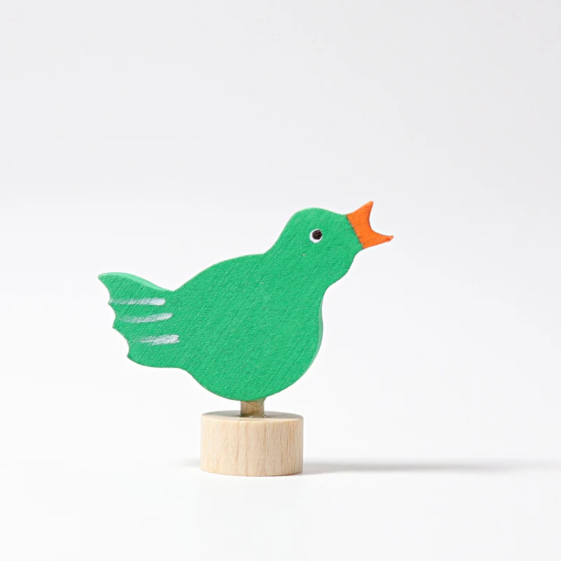 Steckfigur singender Vogel